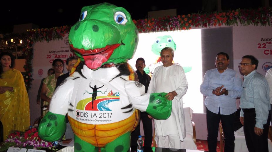 Odisha CM welcomes Asian Athletics Championship mascot Olly