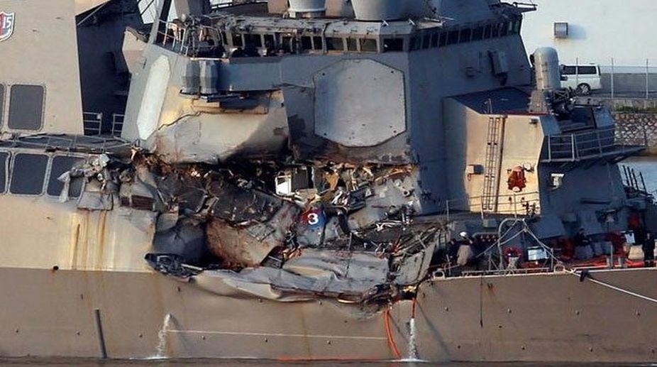 Missing US sailors found dead in destroyer’s flooded compartments