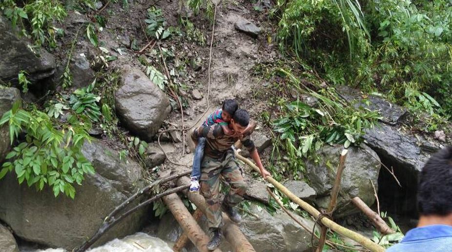Army rescues 200 people from landslide site in Arunachal