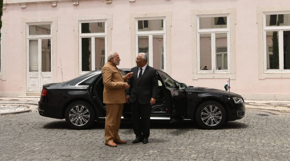 PM Modi hold talks with Portuguese counterpart
