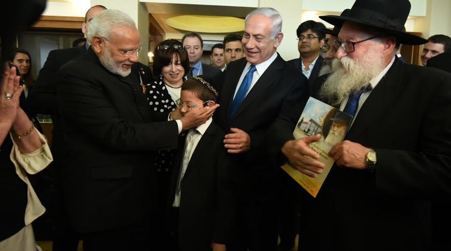 PM Modi meets 26/11 survivor Moshe in Jerusalem