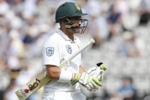 1st Test: Dean Elgar holds firm against England after Hashim Amla blow
