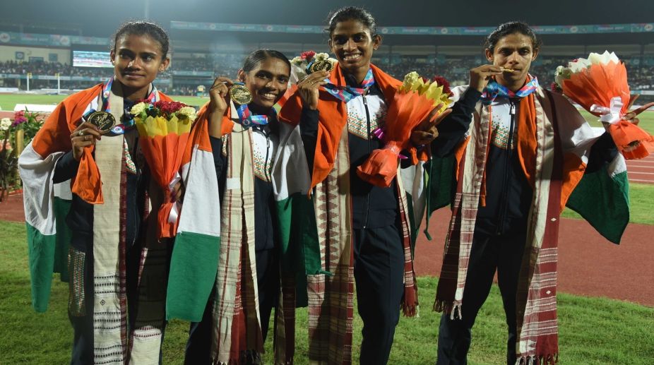 Odisha government felicitates Indian athletes with cash awards