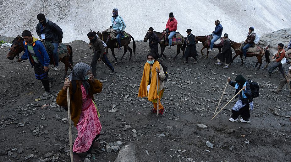 1,141 pilgrims leave for Amarnath Yatra