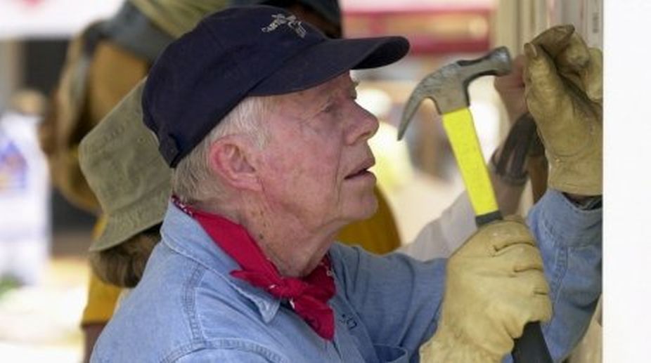 Jimmy Carter hospitalised while building homes in Canada