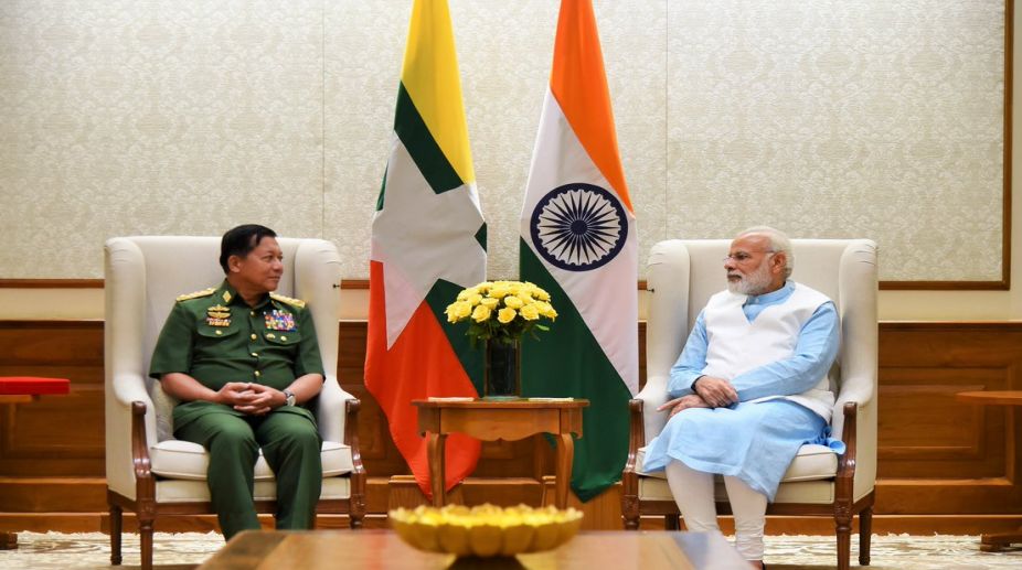 Myanmar military chief meets PM Modi