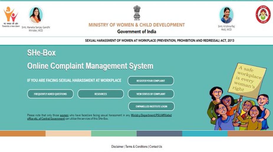 Online portal launched to register sexual harassment complaints