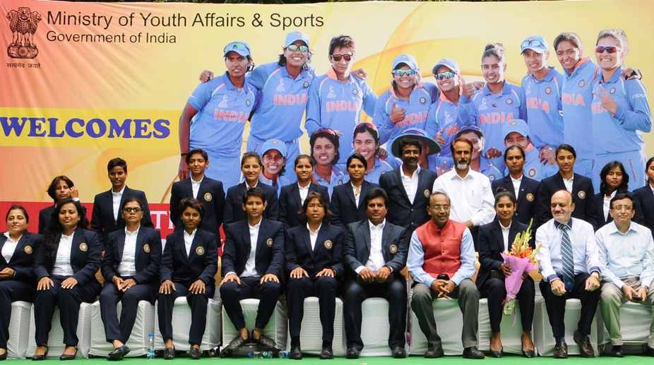 Sports Minister felicitates Mithali Raj-led Indian women cricketers