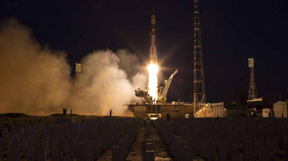 Soyuz rocket carrying 3 astronauts arrives at ISS