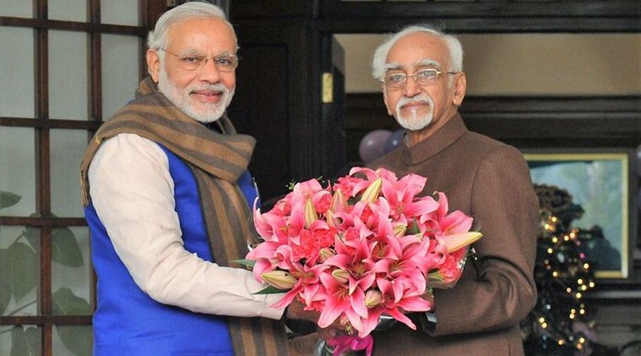 Modi thanks Ansari for his ‘distinguished years in public service’