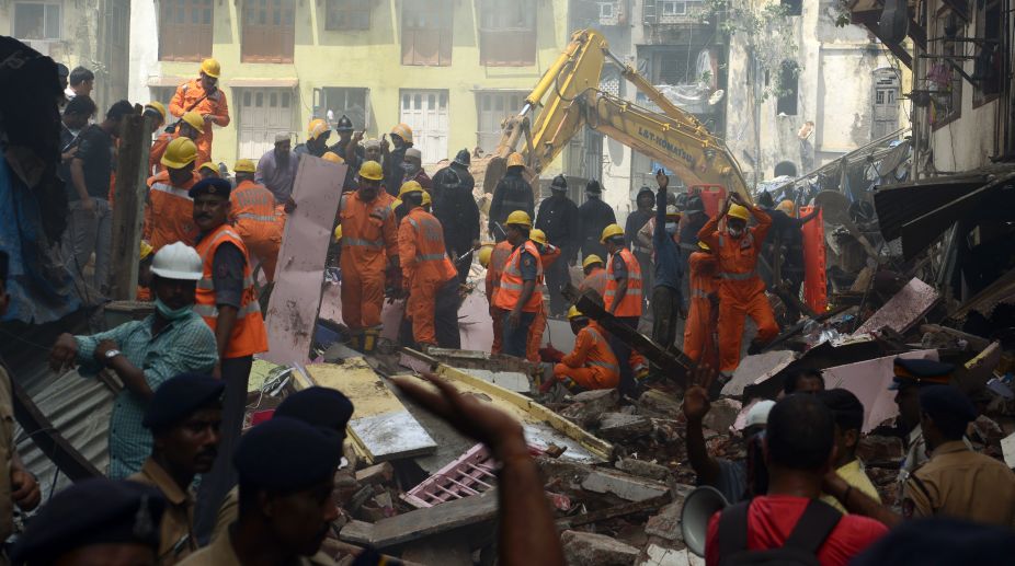 Part of slab of MHADA building collapses, 4 rescued