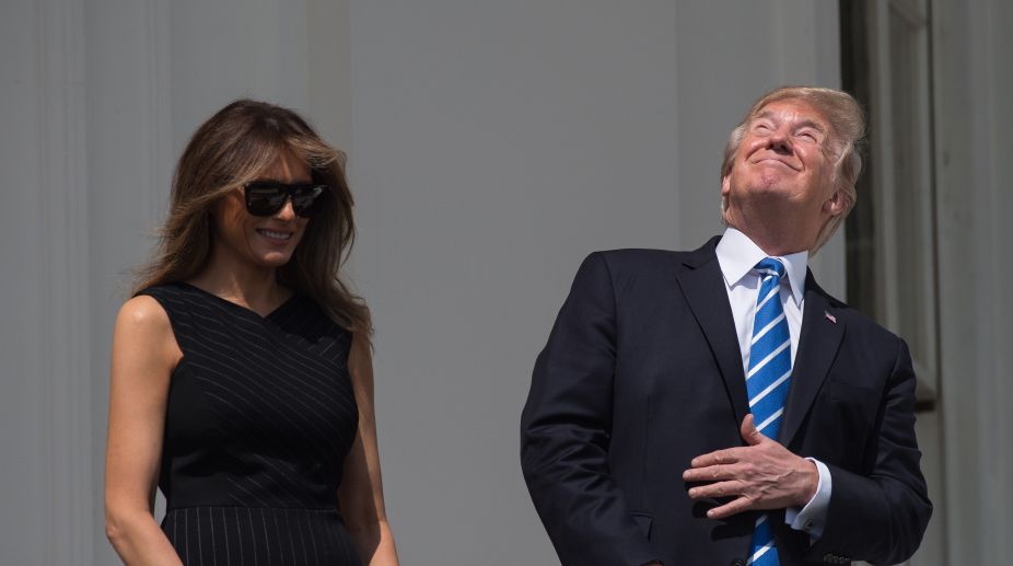 Trump stares at total solar eclipse without eye protection, trolled