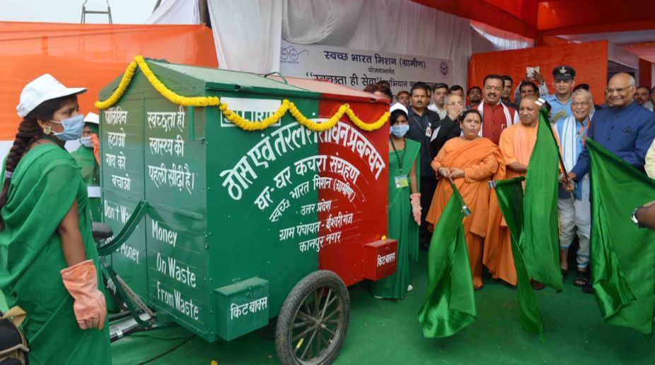 President launches cleanliness campaign in UP village