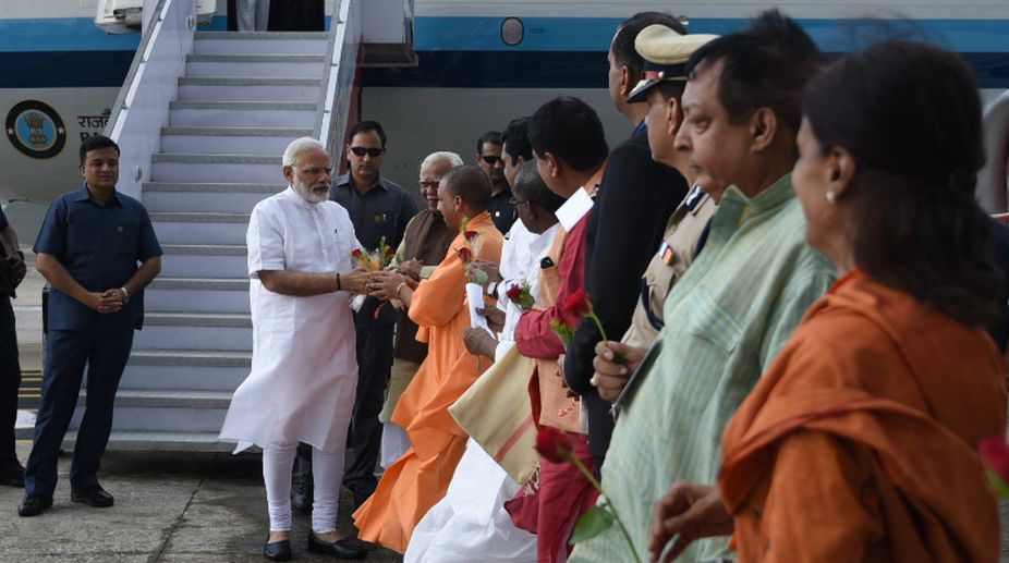 Modi reaches Varanasi, to launch key schemes