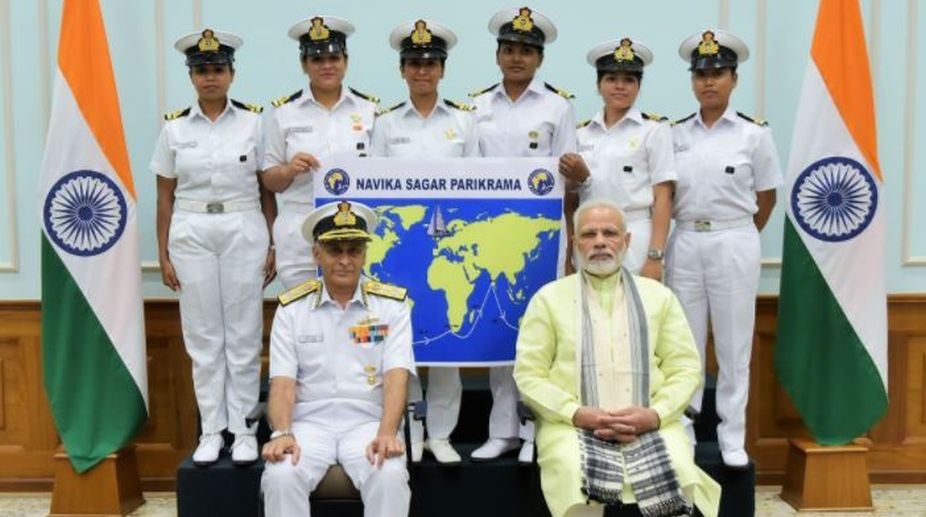 PM Modi wishes well to Navy’s all-woman globe circumnavigation team