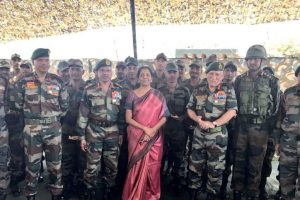 Sitharaman teaches ‘namaste’ to Chinese troops