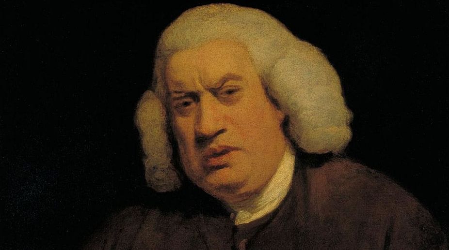 Google doodles in honour of Samuel Johnson on his 308th birthday