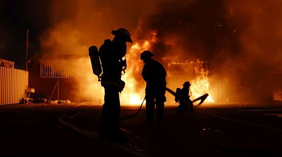 Huge fire severely damages historic hotel in Myanmar