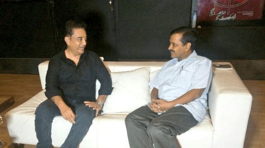 Arvind Kejriwal meets Kamal Haasan in Chennai