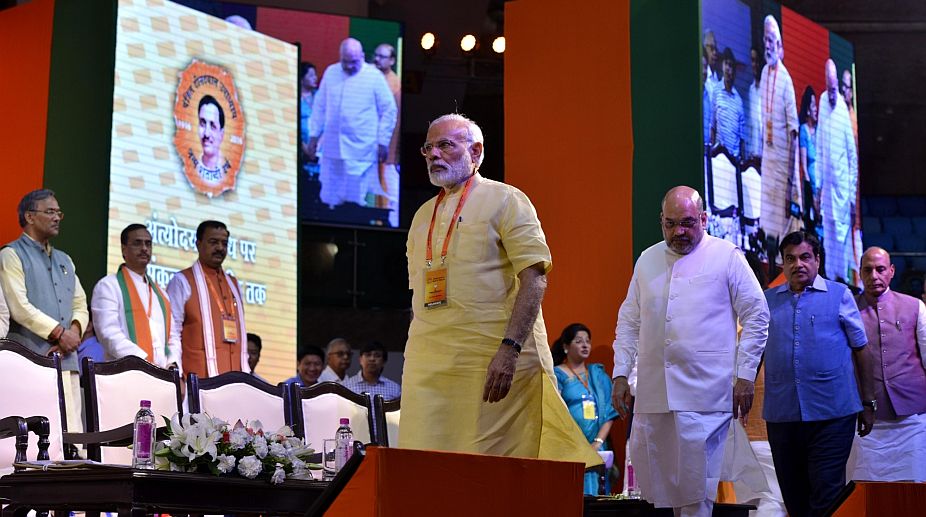 PM Modi, Amit Shah hold meeting with top BJP leaders to finalise Gujarat candidates 