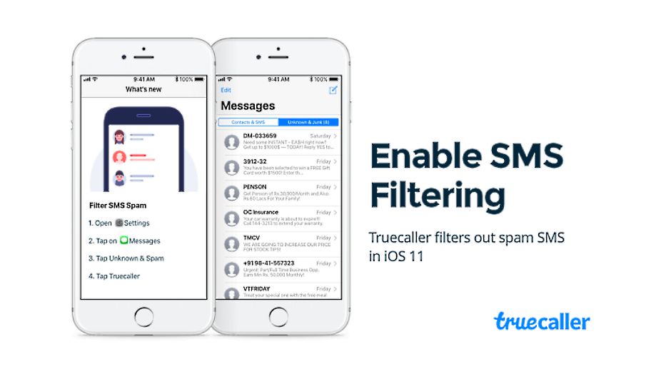 Truecaller for iOS 11 gets updated, now filters junk SMS from iMessage