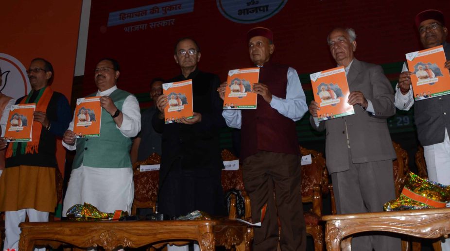 BJP unveils vision document for HP polls, offer sops to youth, senior citizens