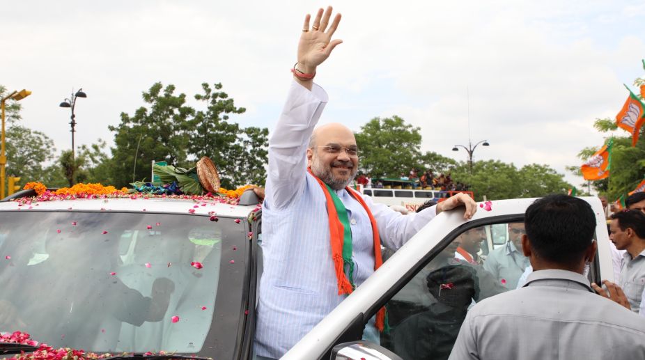 Amit Shah flags off BJP rally in poll-bound Karnataka