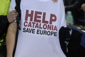 Downpour drowns out Barcelona plea for dialogue