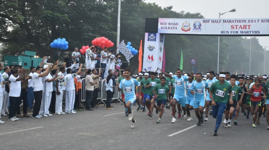 West Bengal: BSF organises half marathon in memory of killed troopers