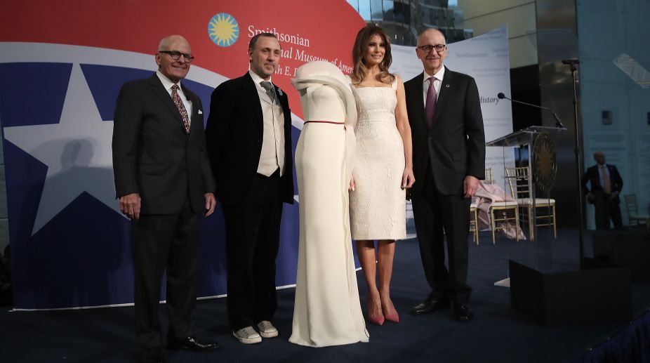 First lady donates inaugural gown to Smithsonian
