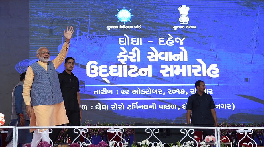 PM in Gujarat LIVE: Modi inaugurates Rs. 650-cr Ro-Ro ferry service