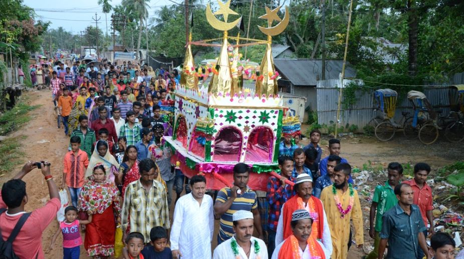 Muharram processions, idols immersion in Tripura with harmony