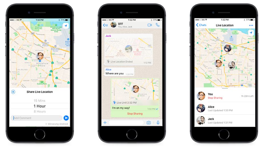 WhatsApp for Android and iOS gets ‘Live Location’ sharing feature