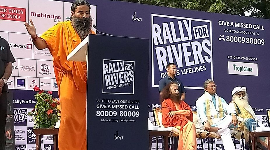 ‘Rally for Rivers’ received well in Haridwar; Ramdev extends support 