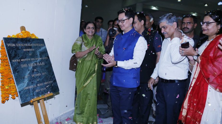 Rijiju inaugurates centre for disaster research at JNU