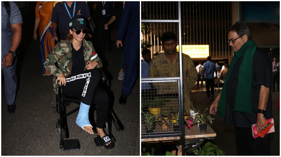 Airport diaries: Kangana arrives on wheelchair, Subhash Ghai buys plants