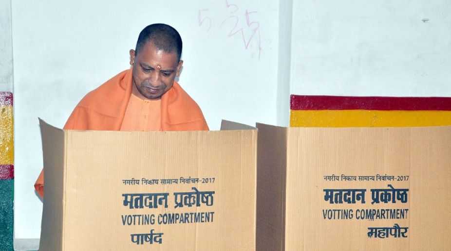Uttar Pradesh civic polls: CM Yogi Adityanath casts his ballot
