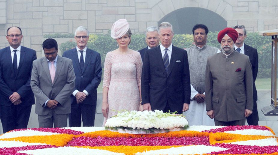 Sushma Swaraj calls on Belgian King Phillipe