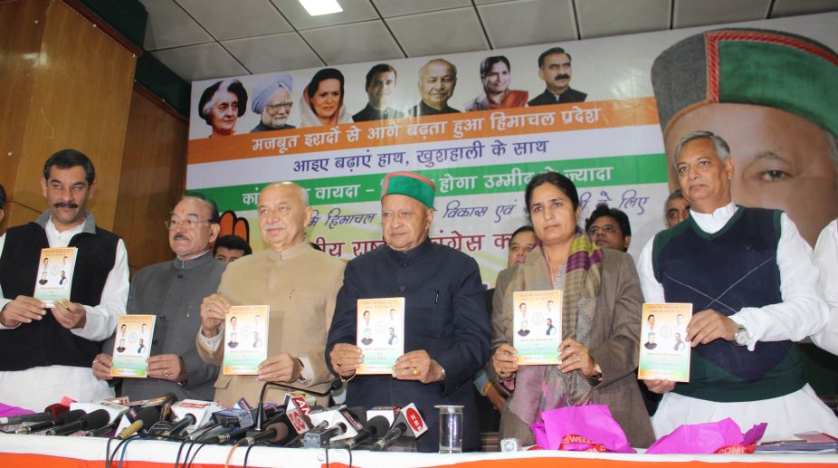 Assembly elections 2017: Congress rolls out poll promises in Himachal