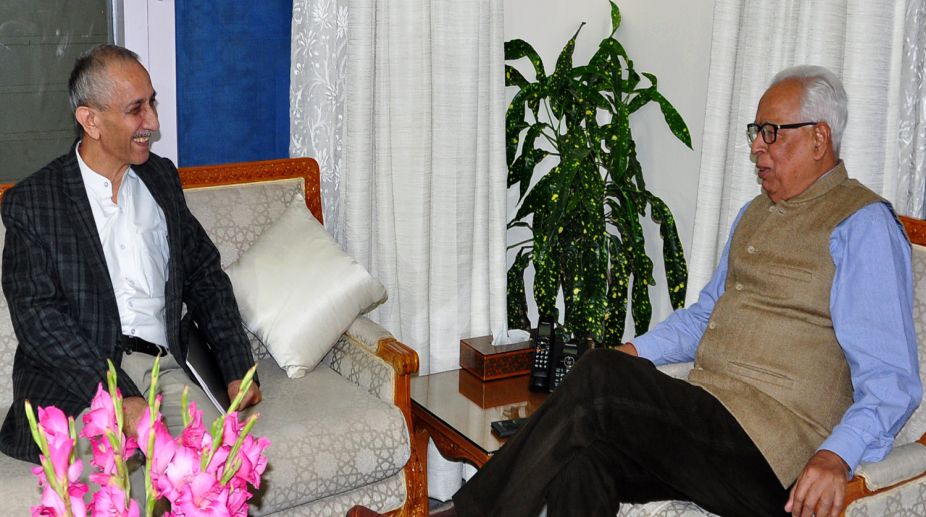 Dineshwar Sharma meets Governor NN Vohra