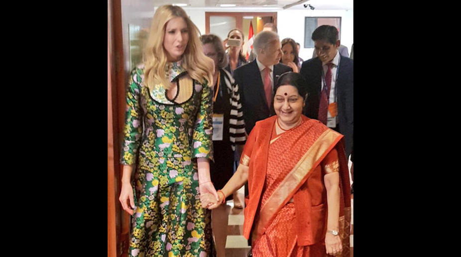 Sushma Swaraj meets Ivanka Trump