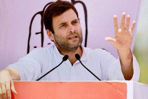 Rahul takes dig at Modi, Congress demands Rupani’s removal