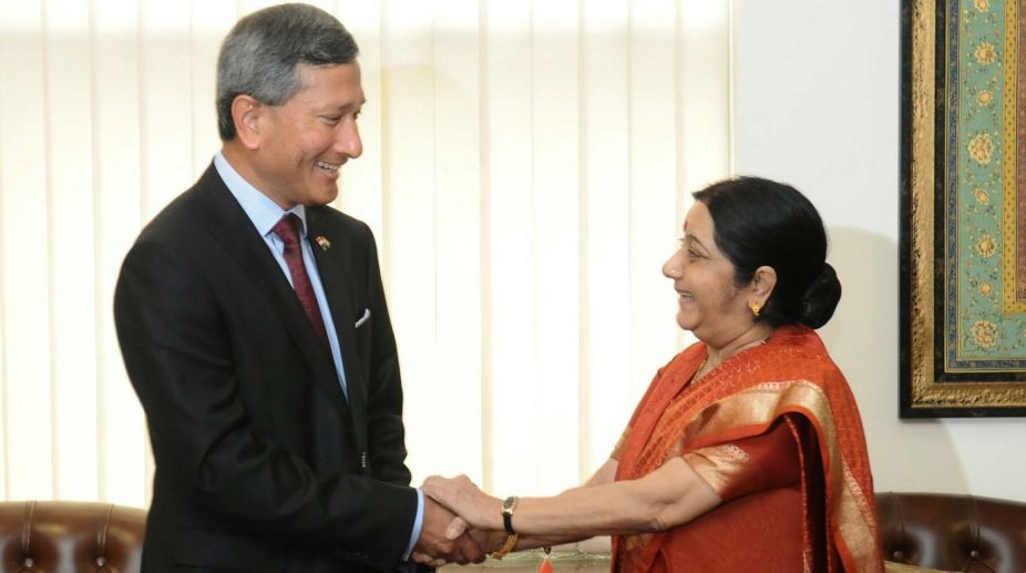 External Affairs, Sushma Swaraj, Singapore, Dr Vivian Balakrishnan