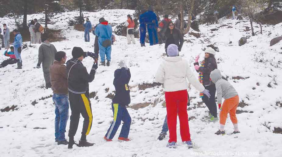 Snowfall brings traffic to halt on Rohtang Pass