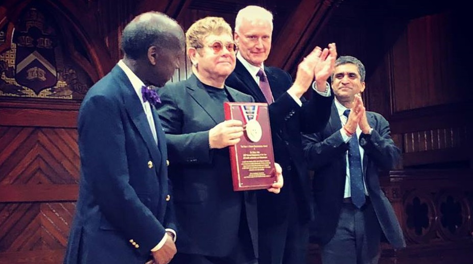 Harvard honours Elton John