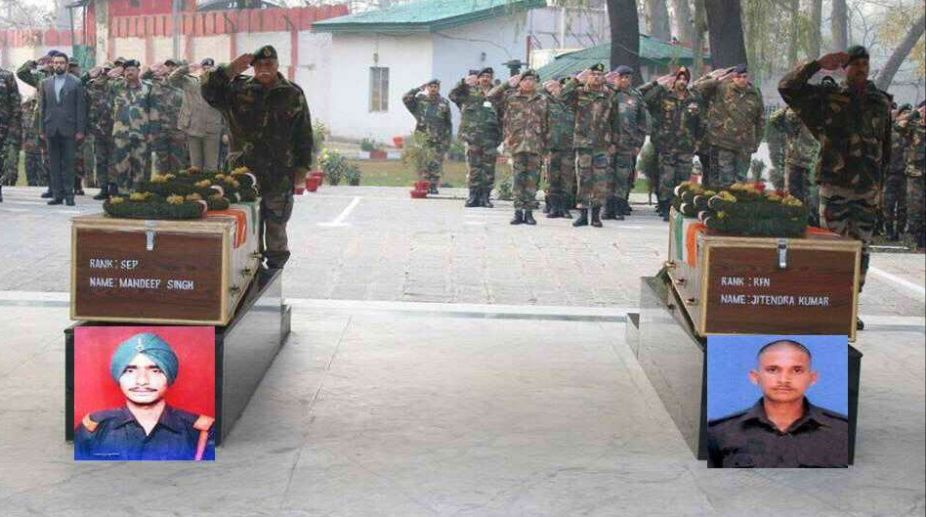 Kupwara encounter: Bodies of martyred soldiers flown to native places