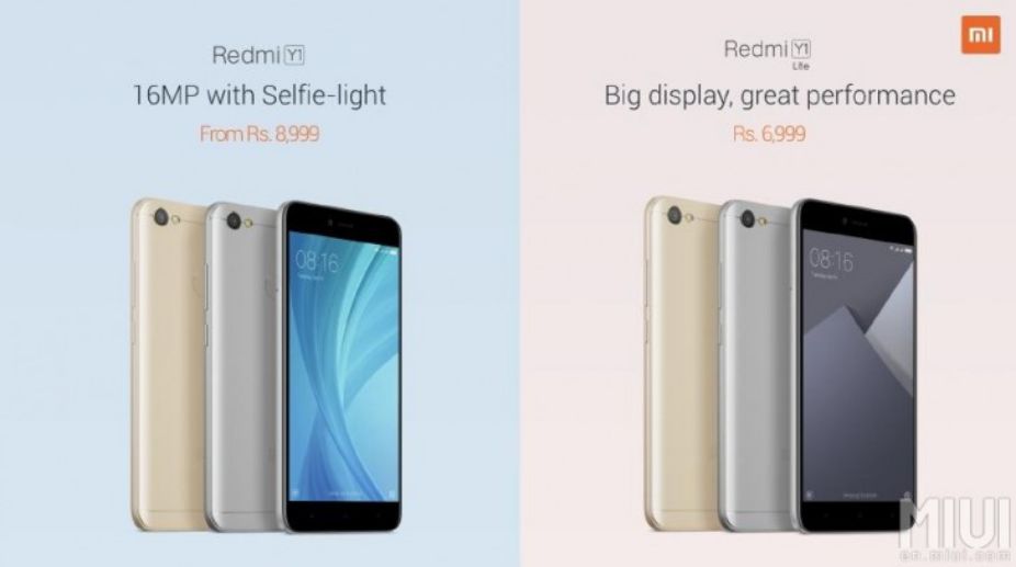 Xiaomi launches Redmi Y1, Y1 Lite selfie-centric smartphones in India ...