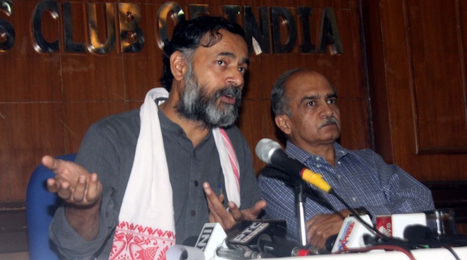 No chance of returning to AAP, say Yogendra Yadav, Prashant Bhushan