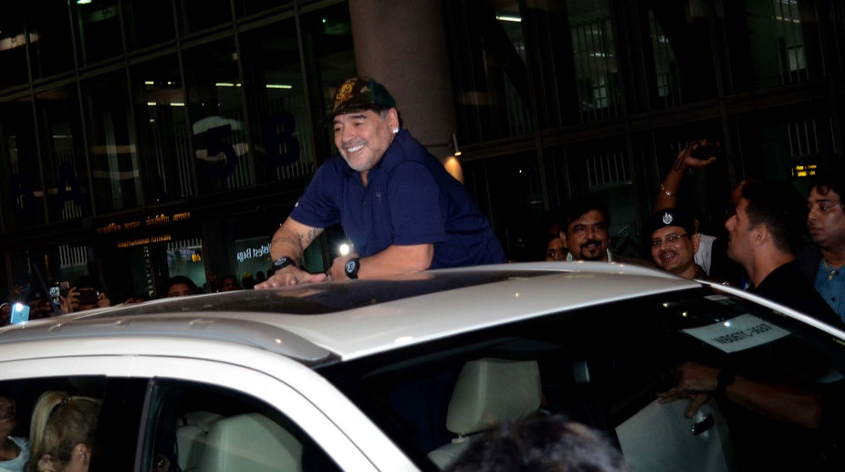 Diego Maradona arrives in ‘City of Joy’ sans fan-frenzy