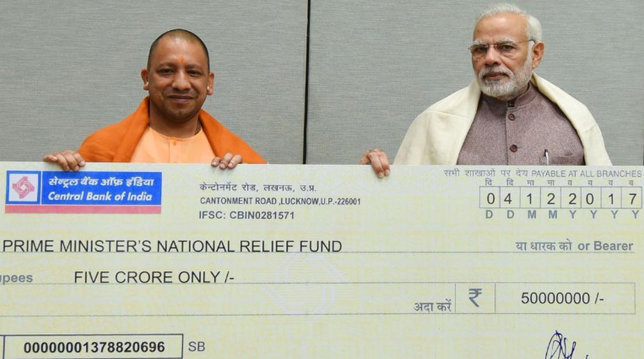 Cyclone Ockhi: UP CM Yogi donates Rs. 5 crore to PM relief fund